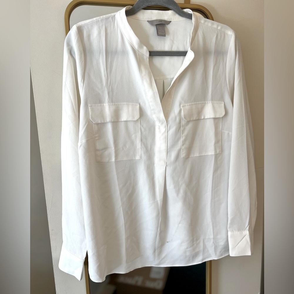 FINAL CALL! NWOT H&M White Long Sleeve Top